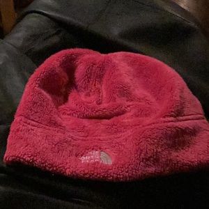 The North Face Beanie Fleece Outdoor Embroidered Hot Pink OS